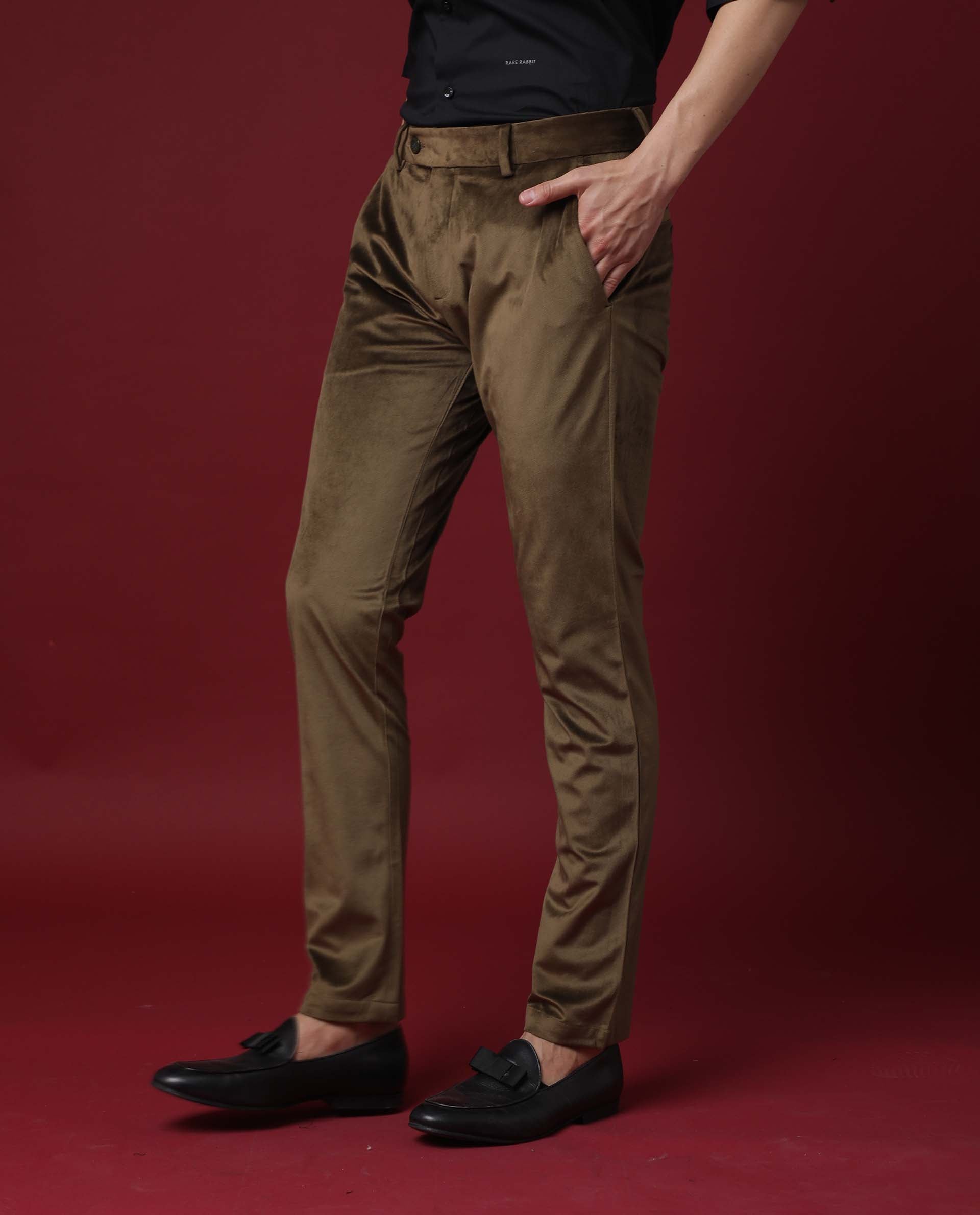 Rare Rabbit casual_trousers_men_westernwear : Buy Rare Rabbit Spoke-  Textured Slim Fit Mens Trouser - Grey Online | Nykaa Fashion